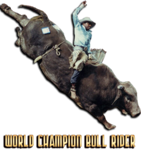 Charlie Sampson – World Champion Bull Rider Charlie Sampson.